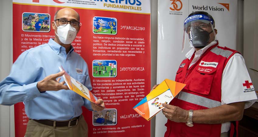 Firma de convenio World Vision y Cruz Roja Nicaragüense.