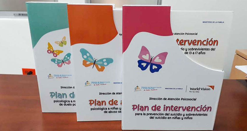Planes de intervención entregados por World Vision Nicaragua al Ministerio de la Familia.