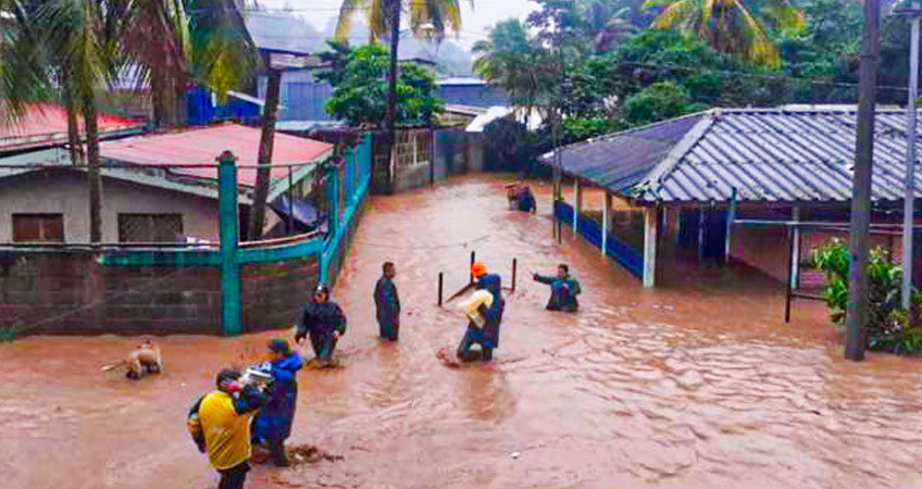 Inundaciones causadas por el paso del Huracán Iota en Nicaragua.