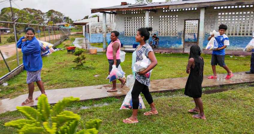 Familias de la Costa Caribe Norte reciben ayuda humanitaria.
