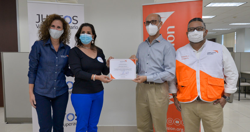World Vision Nicaragua reconoce el trabajo de Juntos Vamos a Superarlo en la prevención del COVID-19