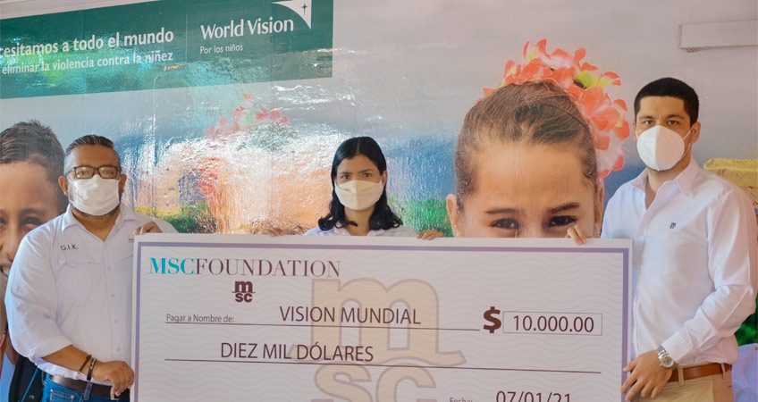 Donación de Mediterranean Shipping Company a World Vision Nicaragua.